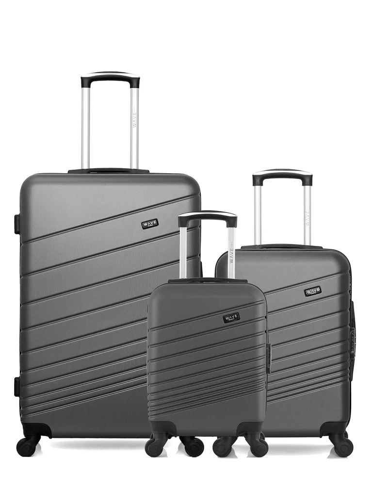 WAVE PARIS - 3er-Pack – Großer Koffer, Handgepäck und Handgepäck XXS TIGRE