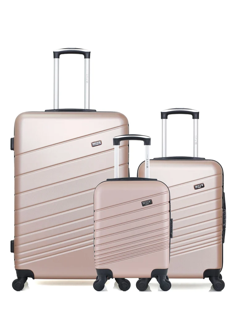 WAVE PARIS - 3er-Pack – Großer Koffer, Handgepäck und Handgepäck XXS TIGRE