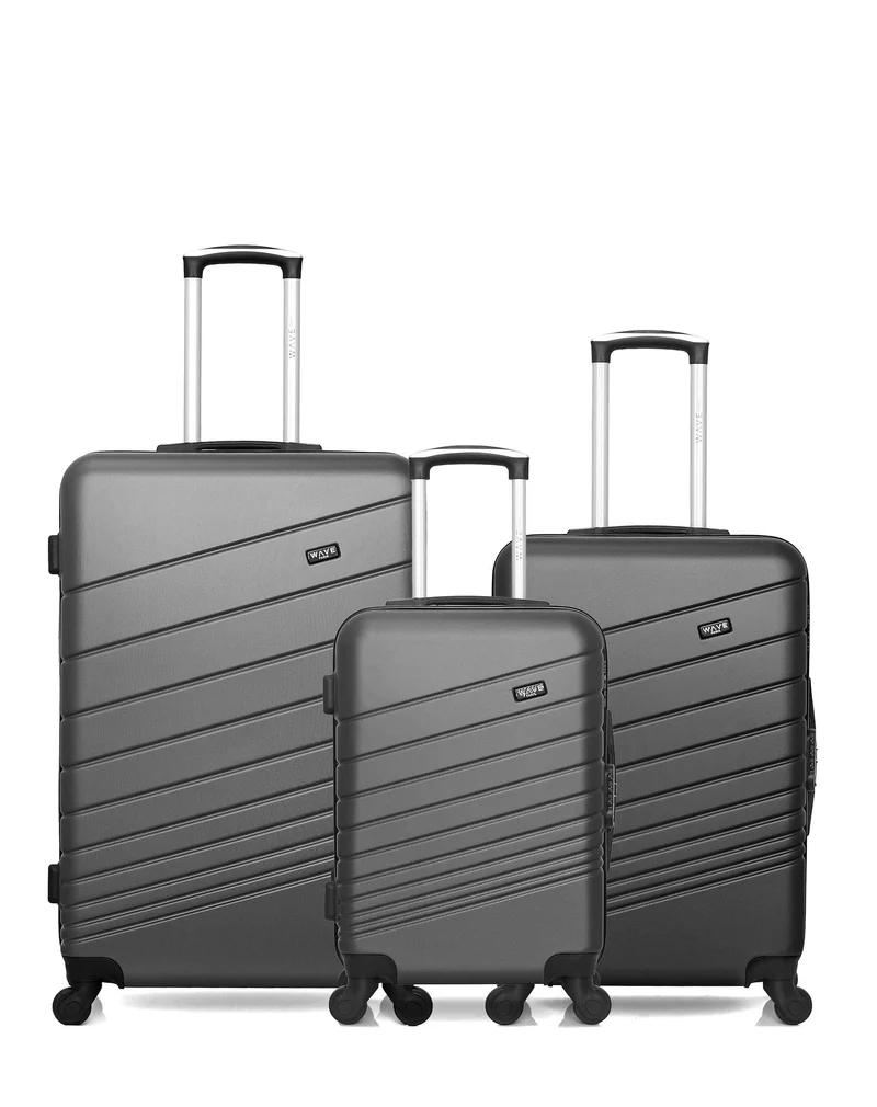 WAVE PARIS - 3er-Pack - Großer, mittelgroßer und Handgepäck-Koffer TIGRE