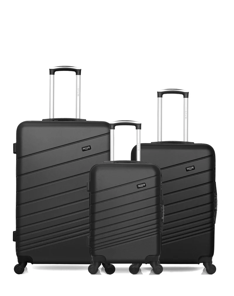 WAVE PARIS - 3er-Pack - Großer, mittelgroßer und Handgepäck-Koffer TIGRE