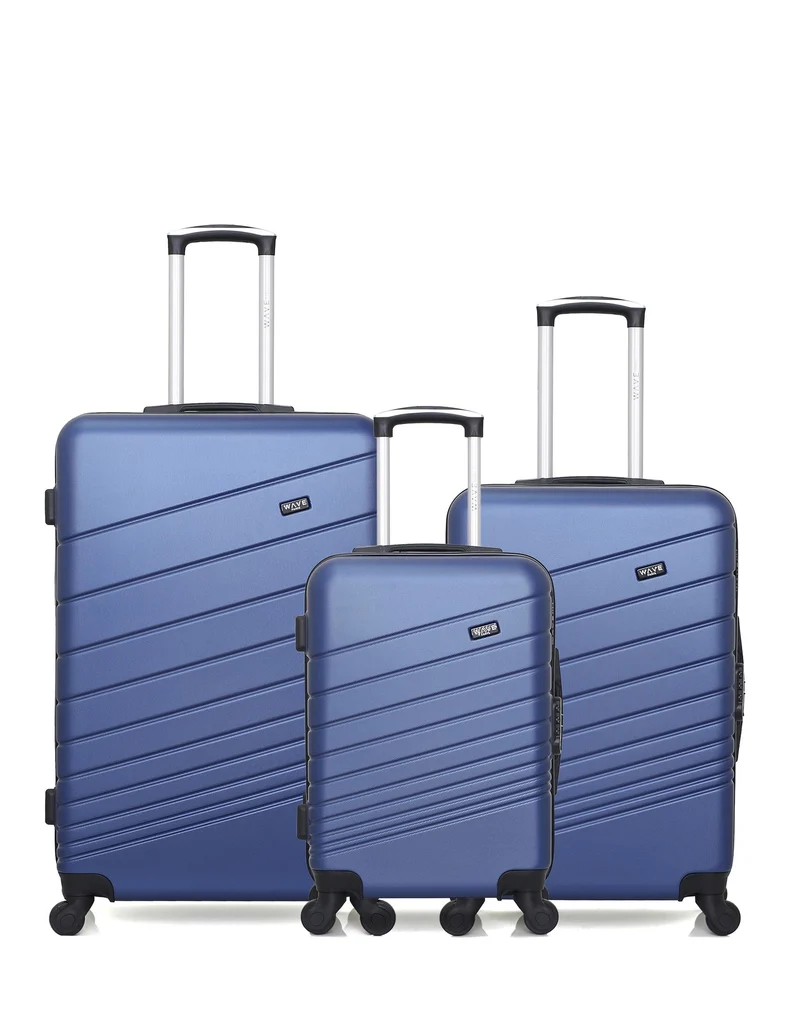 WAVE PARIS - 3er-Pack - Großer, mittelgroßer und Handgepäck-Koffer TIGRE
