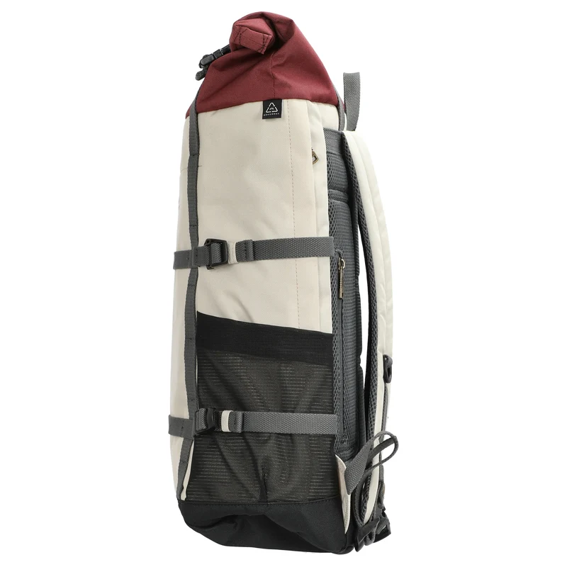 Doughnut Paratrooper Reborn - Rolltop Rucksack 14" 67 cm erw. (stone x wine)