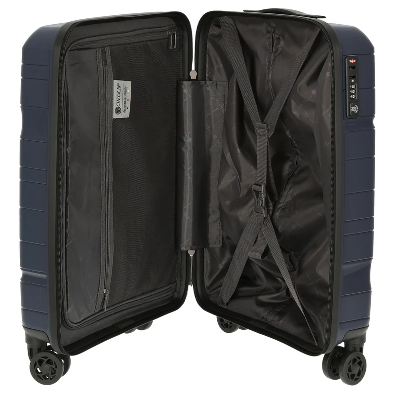 CHECK.IN Memphis - 4-Rollen-Kabinentrolley 55 cm (blau)