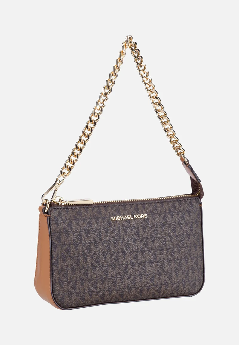 Jet Set Medium Chain Pouchette Lux MK Signature Brown - Abendtasche