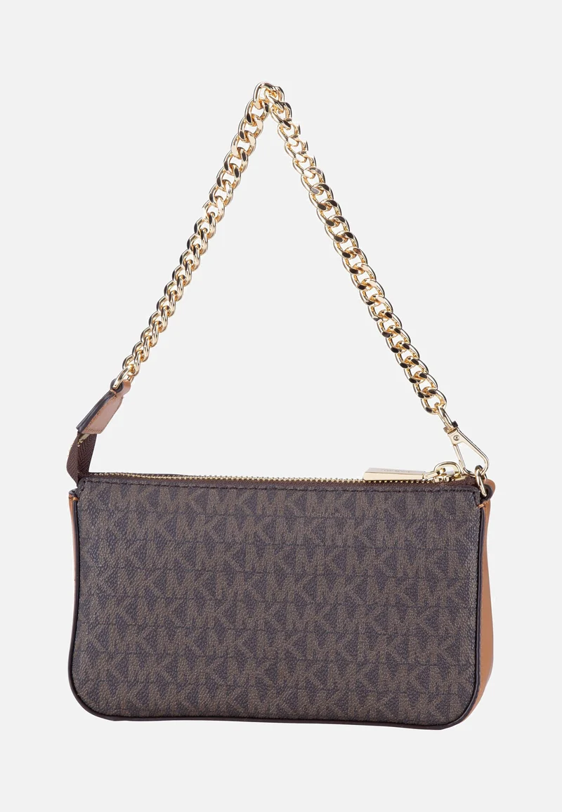 Jet Set Medium Chain Pouchette Lux MK Signature Brown - Abendtasche