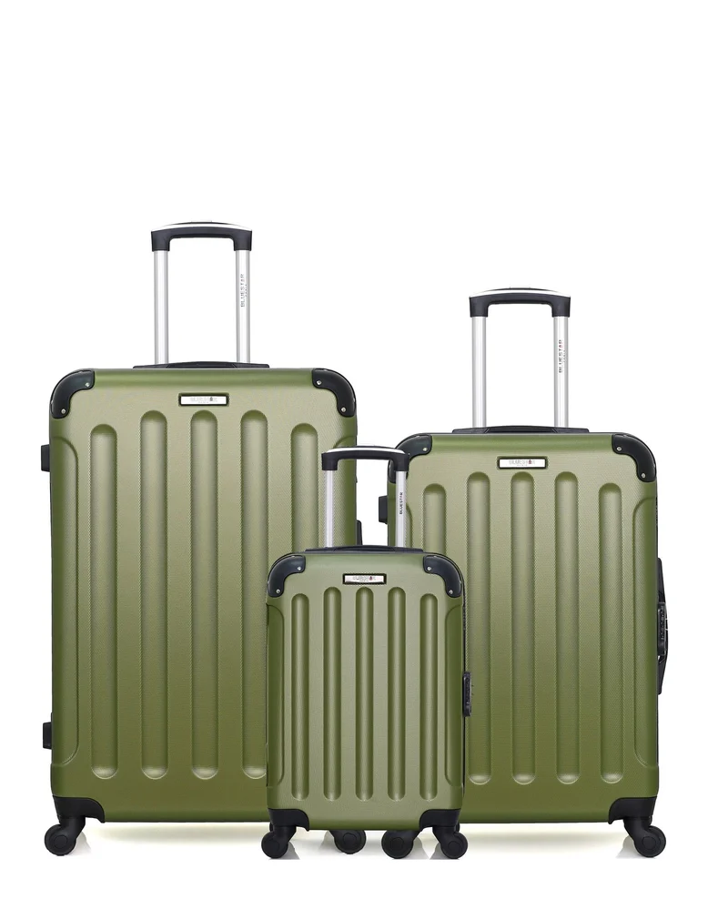 BLUESTAR – 3er-Pack – Großer Koffer, mittelgroßer Koffer und Handgepäck XXS MADRID
