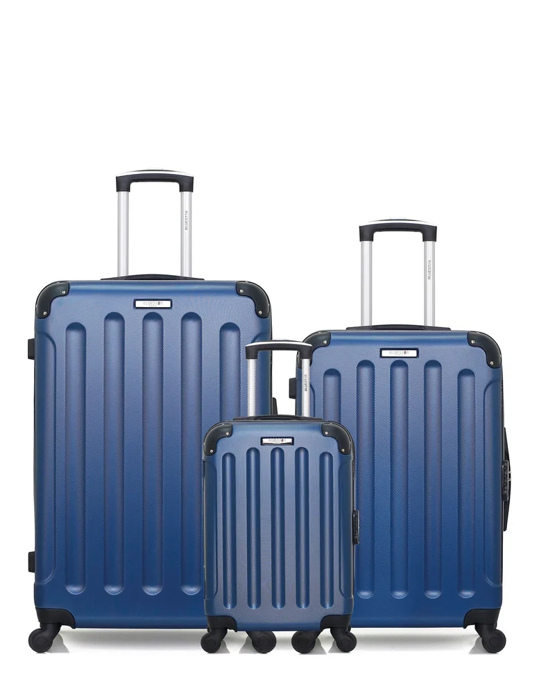 BLUESTAR – 3er-Pack – Großer Koffer, mittelgroßer Koffer und Handgepäck XXS MADRID
