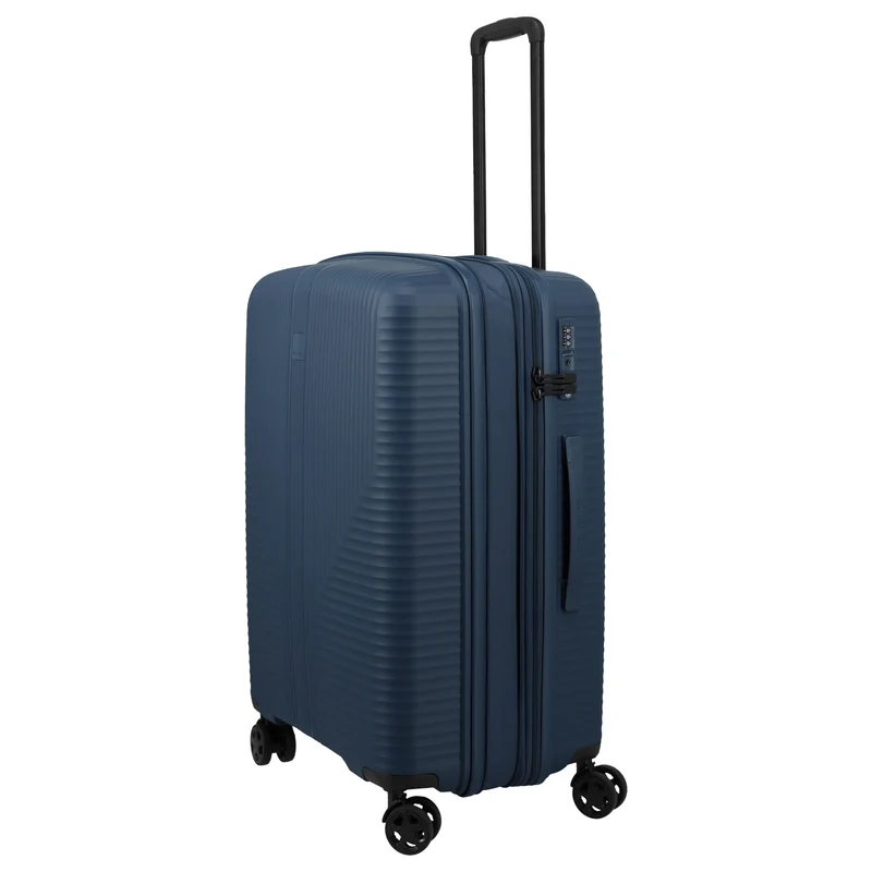 Travelite Air Stripe - 4-Rollen-Trolley 66 cm erw. (navy)