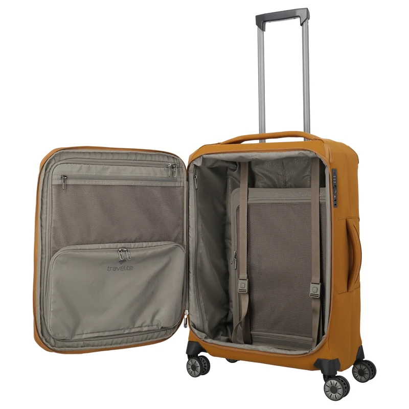 Travelite Priima - 4-Rollen-Trolley M 68 cm (curry)
