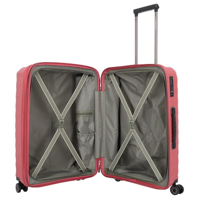 Travelite Mooby - 4-Rollen-Trolley M 66 cm erw. (rot)
