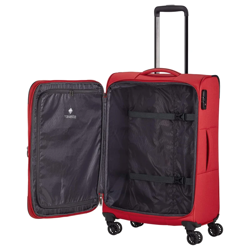 Travelite Chios - 4-Rollen-Trolley M 67 cm erw. (rot)