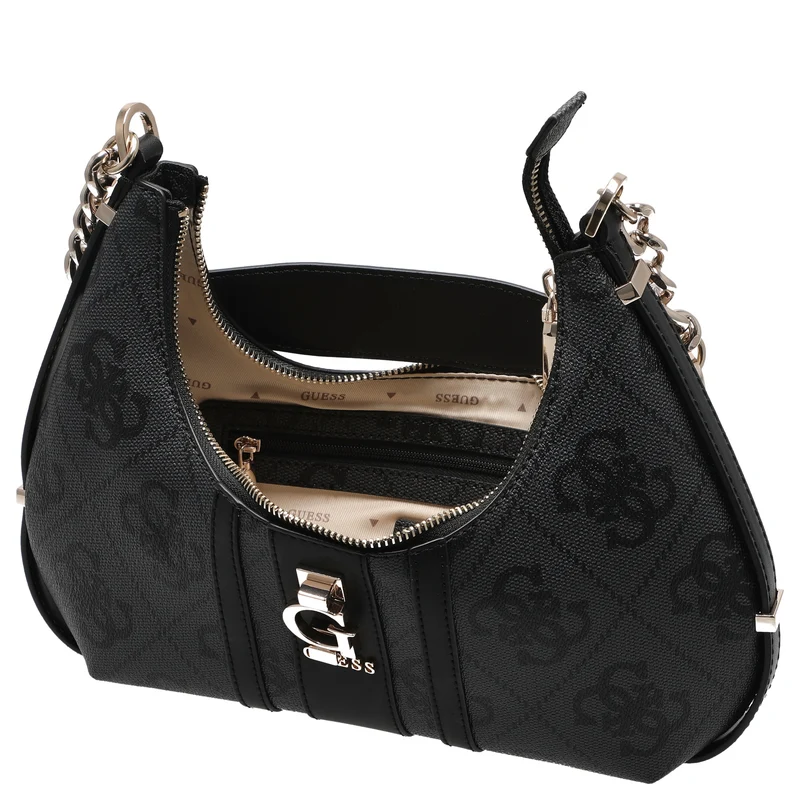 Guess Erenia Top Zip - Schultertasche (coal logo)