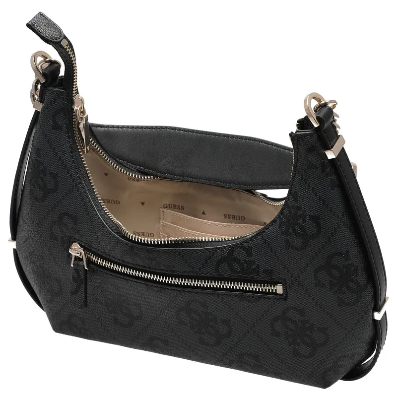 Guess Erenia Top Zip - Schultertasche (coal logo)