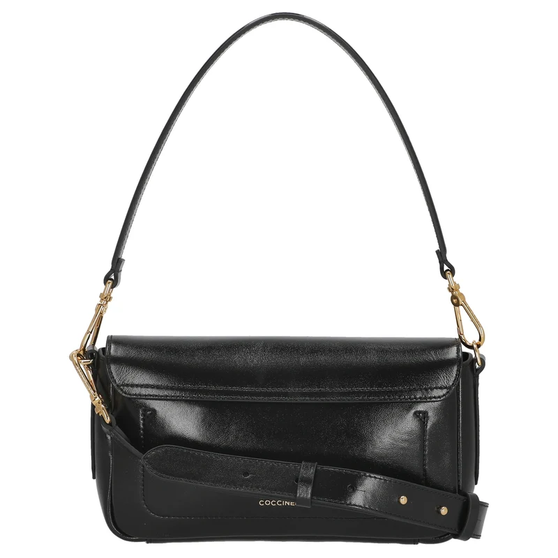 Coccinelle C-Me Lock Shiny Medium - Schultertasche 24 cm (noir)