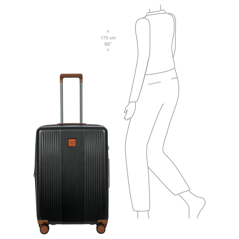 Brics Ferrara - 4-Rollen-Trolley M 67 cm erw. (black)