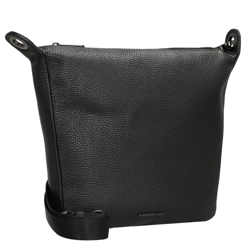 Mandarina Duck Mellow Leather - Schultertasche 28 cm (nero)