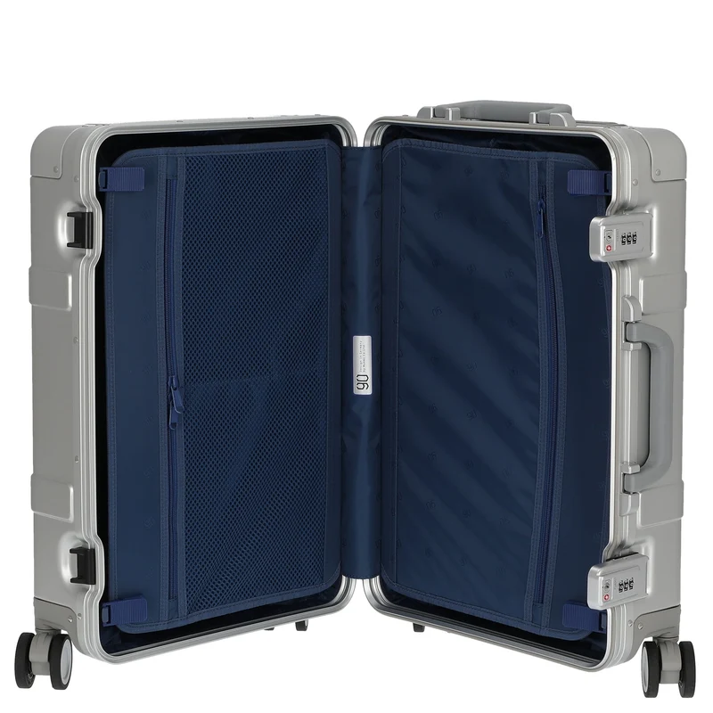 NINETYGO Metal - 4-Rollen-Kabinentrolley S 55 cm (silber)