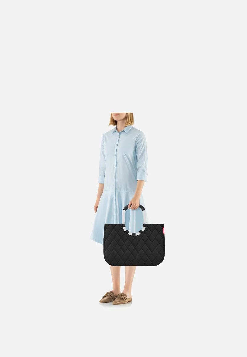 Loopshopper L Rhombus Black - Einkaufskorb