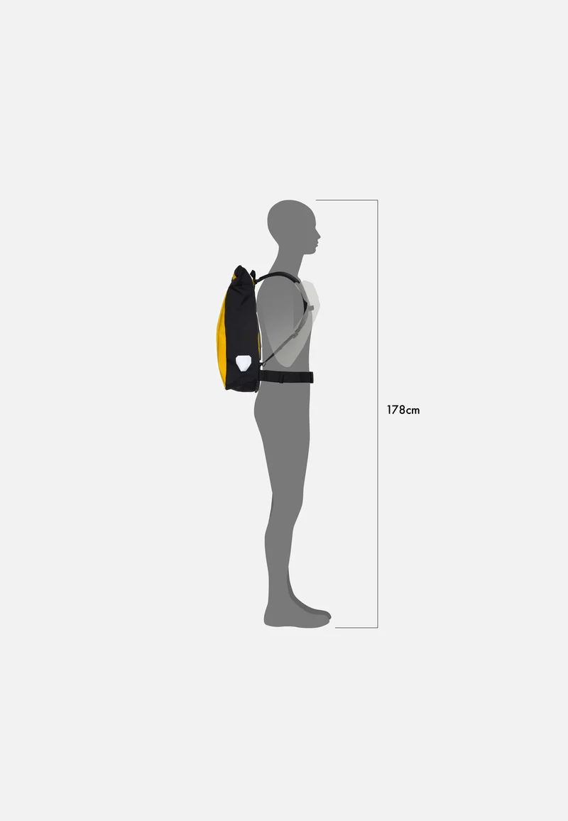 Messenger-Bag Sonnengelb Schwarz - Rolltop Rucksack