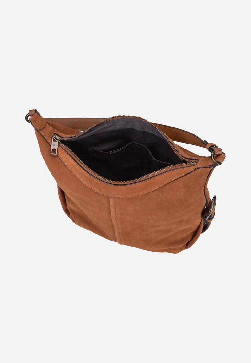 Paris II Hobo M Hydro Suede Brown - Hobo Bag