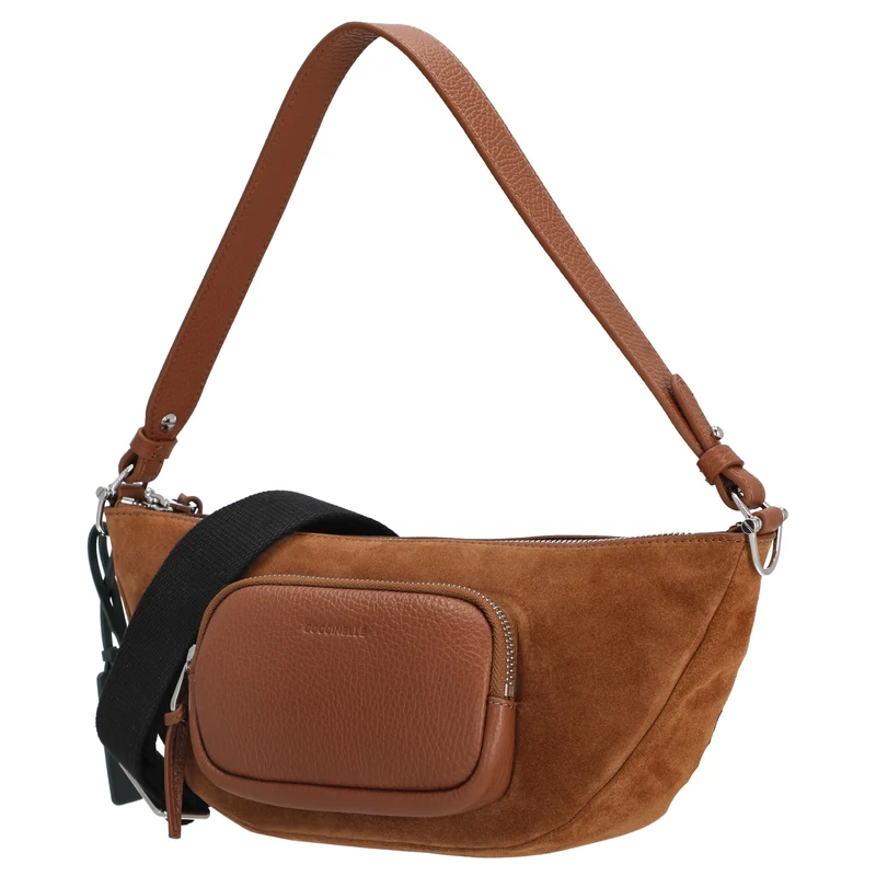 Coccinelle STG Paki Suede - Schultertasche 32 cm (cognac)