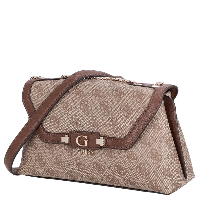 Guess Lindsey XBody Flap - Umhängetasche 27 cm (latte logo)