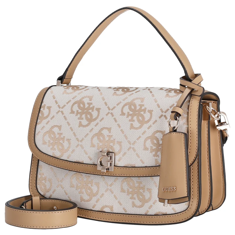 Guess Audrey Logo XBody Flap - Umhängetasche 24.5 cm (beige logo)