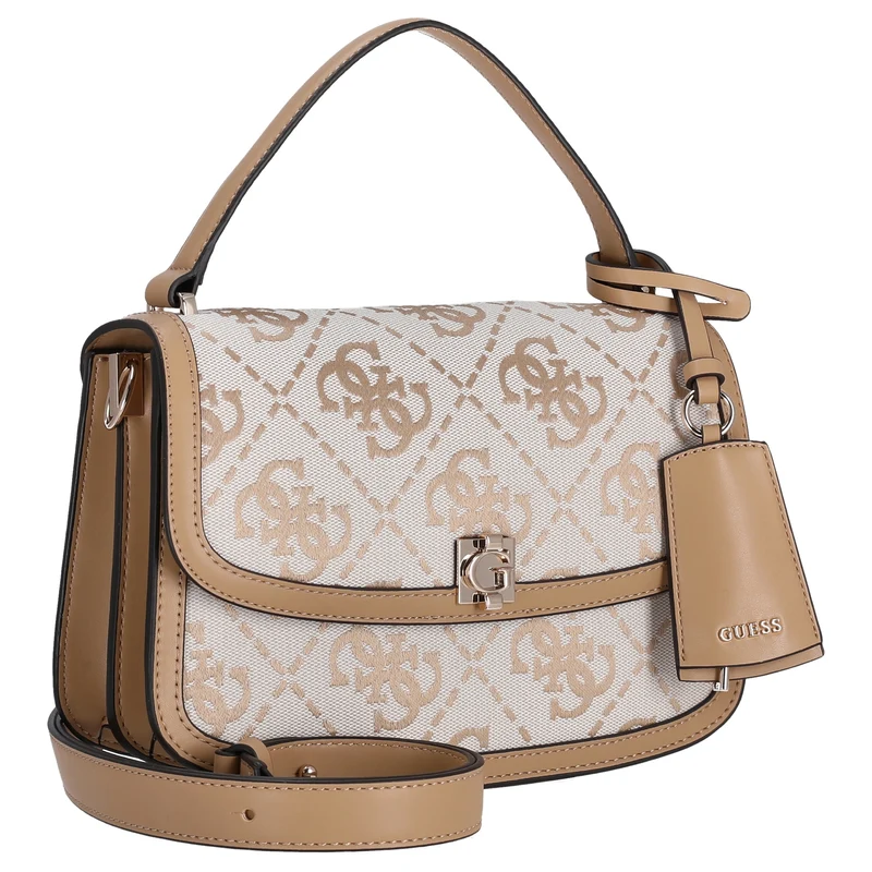 Guess Audrey Logo XBody Flap - Umhängetasche 24.5 cm (beige logo)