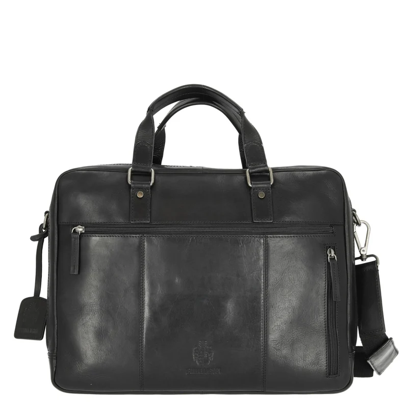 Leonhard Heyden Roma - Aktentasche 2 Fächer. mit Vortasche Leder 15" 41 cm (schwarz)