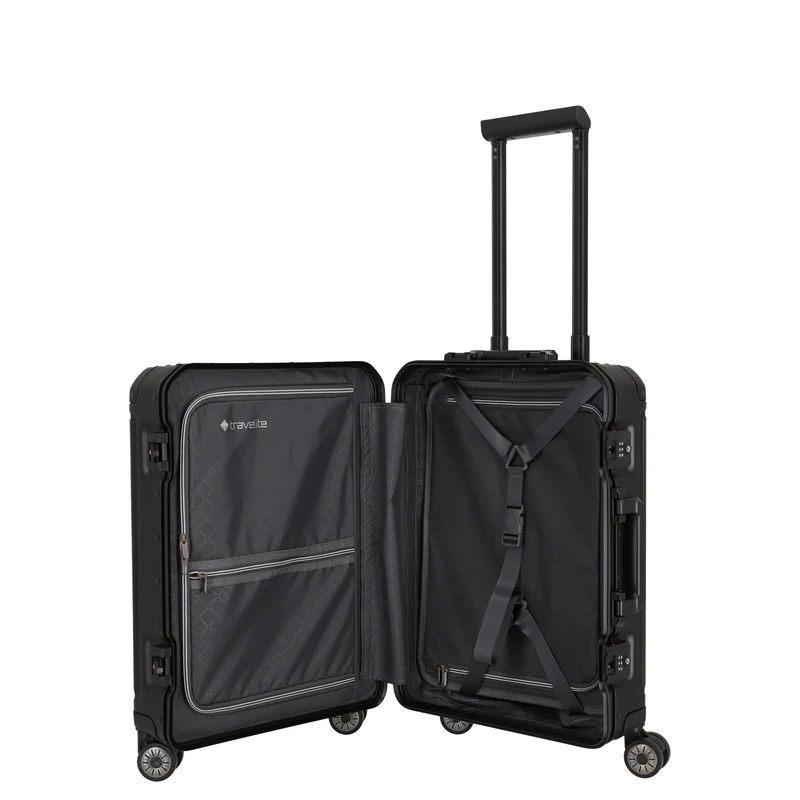 Travelite Next - 4-Rollen-Kabinentrolley S 55 cm (black)