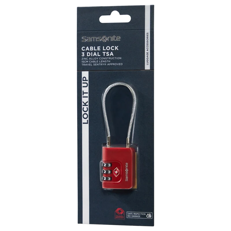 Samsonite TA Revolution Cablelock 3 Dial - Schloss (red)