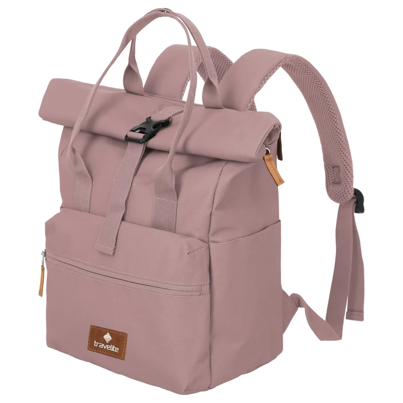 Travelite Basics Short Handle - Rolltop Rucksack 46 cm (smokey rose)