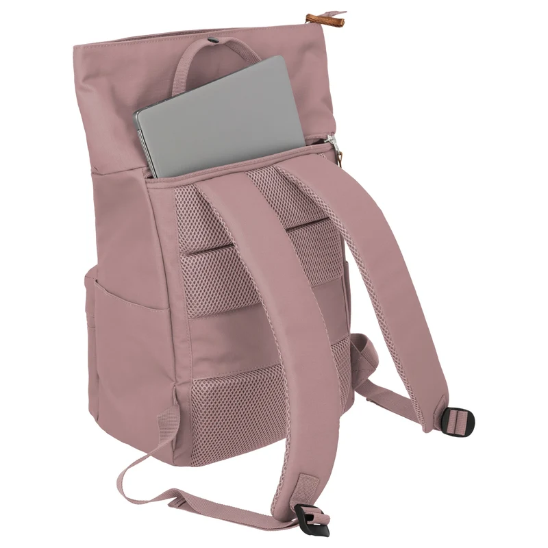 Travelite Basics Short Handle - Rolltop Rucksack 46 cm (smokey rose)
