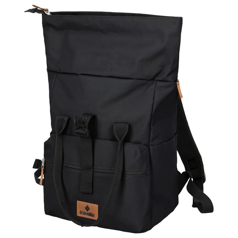 Travelite Basics Short Handle - Rolltop Rucksack 46 cm erw. (black)