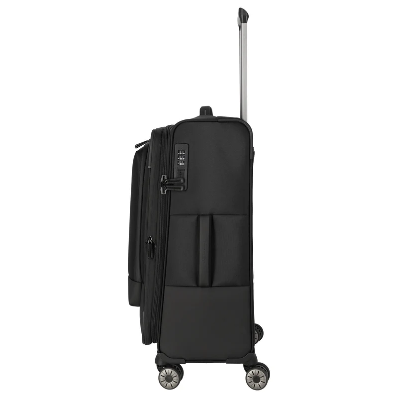 Travelite Crosslite - 4-Rollen-Trolley M 66 cm erw. (black)