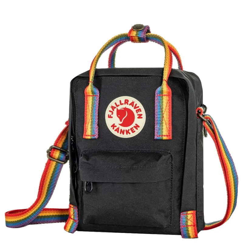 Fjällräven Kanken Rainbow Sling - Umhängetasche 20 cm (black-rainbow pattern)