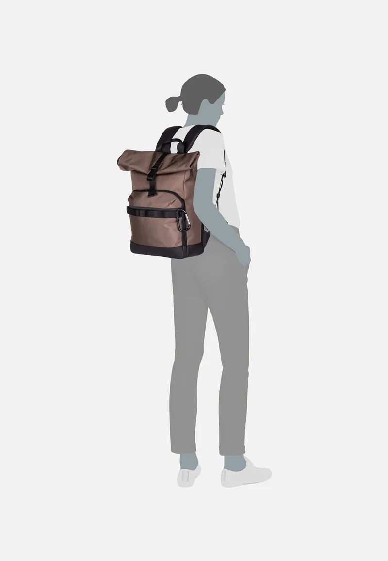 Balling Kurier 4015 Taupe - Rolltop Rucksack