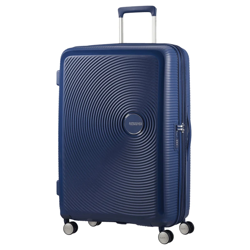 American Tourister Soundbox - 4-Rollen-Trolley 77 cm erw. (blau)