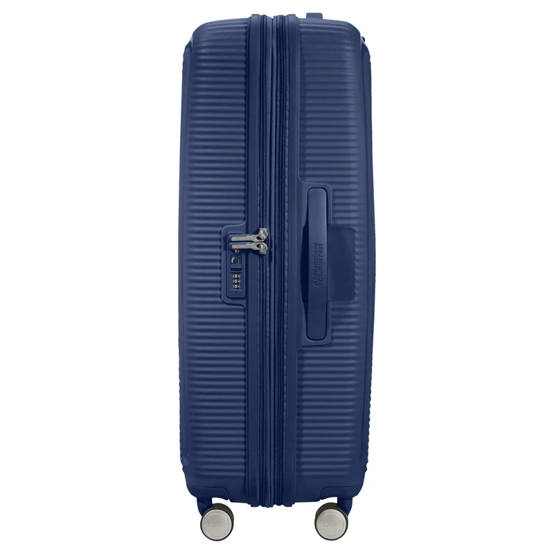 American Tourister Soundbox - 4-Rollen-Trolley 77 cm erw. (blau)