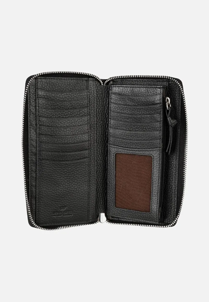 Hanna Zip-Around 16Cs Schwarz - Portemonnaie