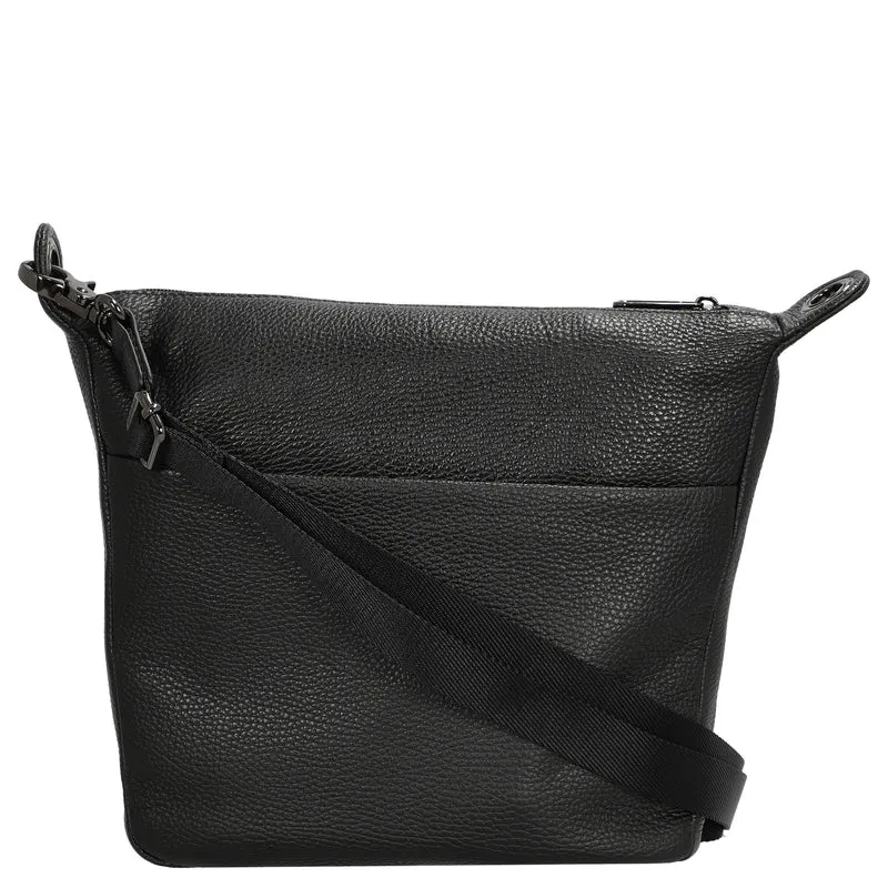 Mandarina Duck Mellow Leather - Schultertasche 28 cm (nero)