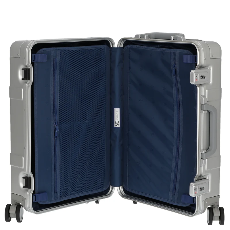 NINETYGO Metal - 4-Rollen-Kabinentrolley S 55 cm (silber)