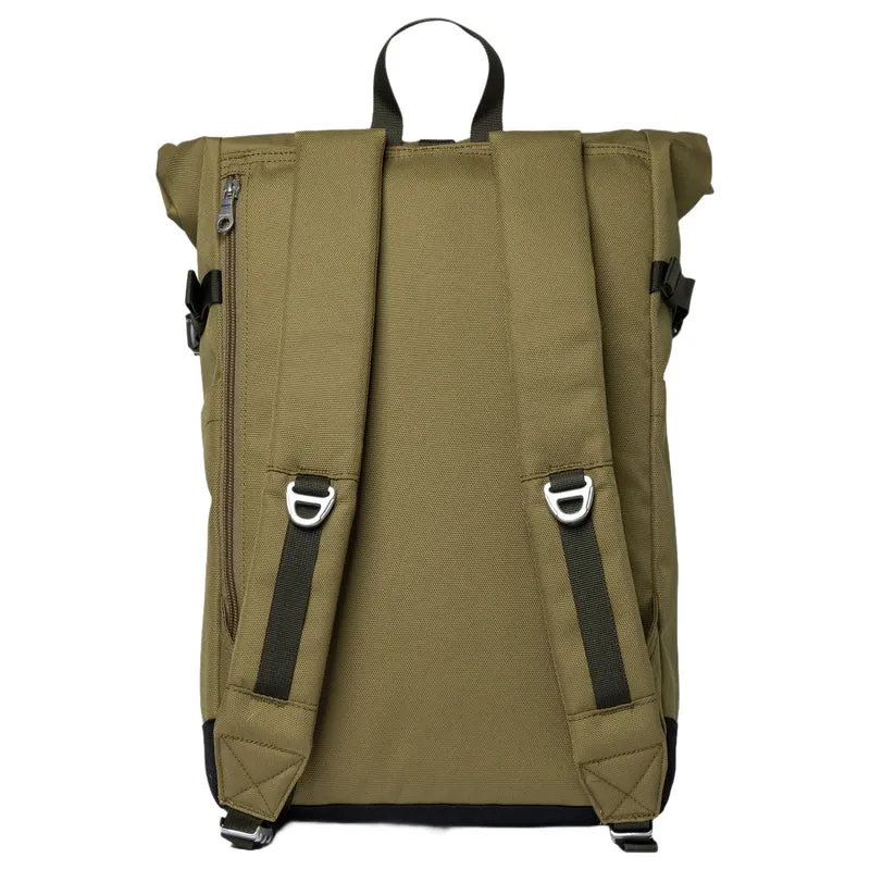 Sandqvist Icon Rolltop - Rucksack M 14" 60 cm (olive drab with black leather)