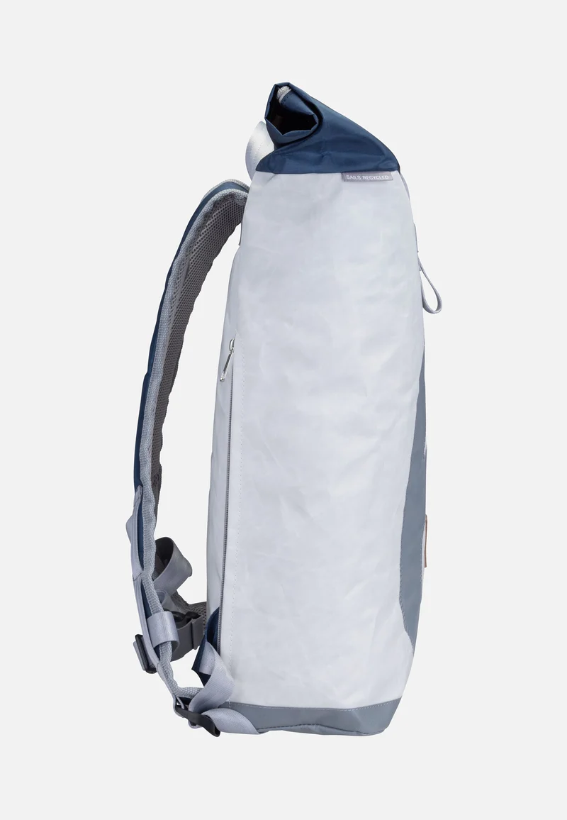 Tide Weiß/Blau/Zahl Hellgrau - Rolltop Rucksack