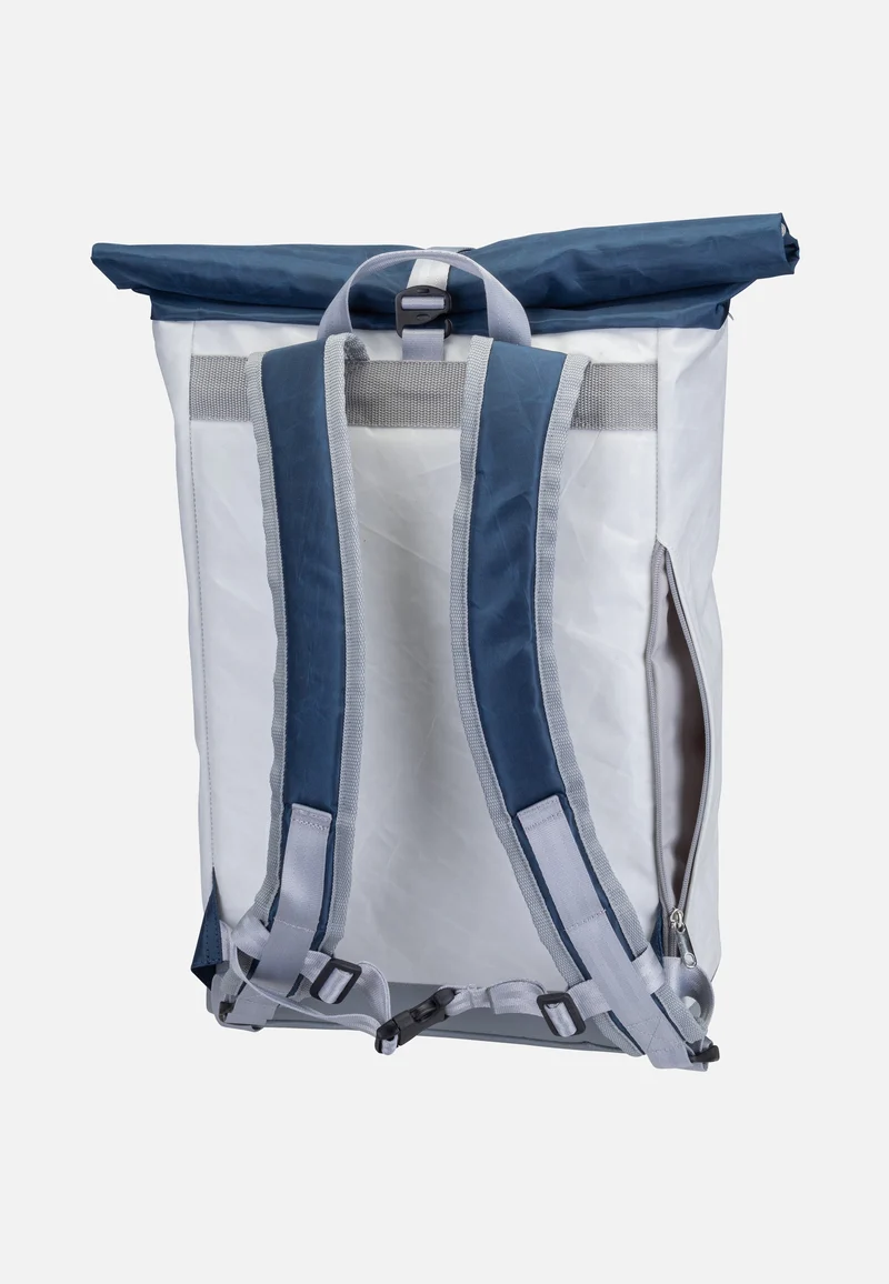 Tide Weiß/Blau/Zahl Hellgrau - Rolltop Rucksack