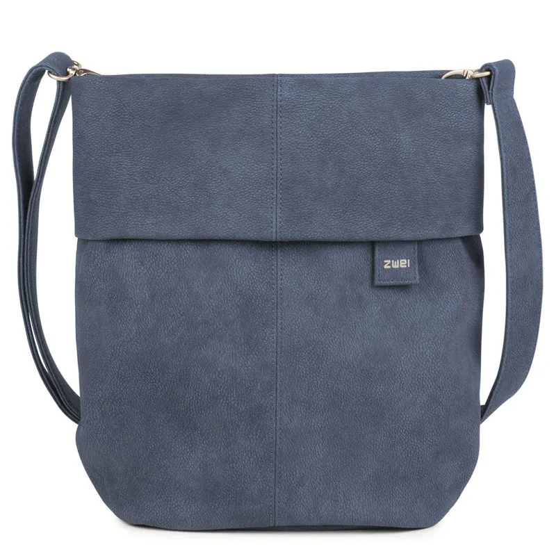 zwei Mademoiselle M12 - Schultertasche 32 cm (nubuk-blue)