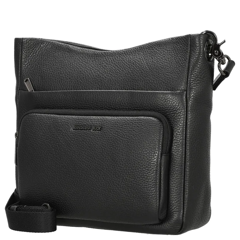 Mandarina Duck Mellow Leather - Umhängetasche M 30 cm (nero)