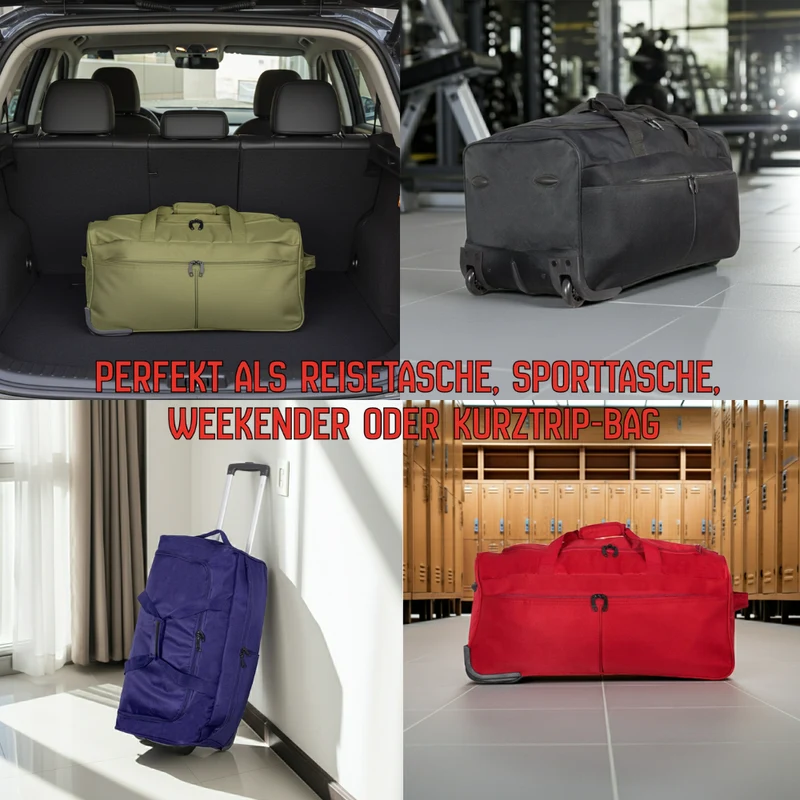 Trolleytasche 65cm - XL Reisetasche mit 2 Rollen - verschiedene Farben lieferbar