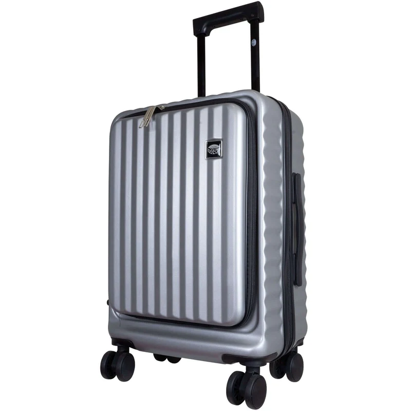 Handgepäck-Trolley 55cm mit 17-Zoll-Laptopfach - Farbe silber-grau