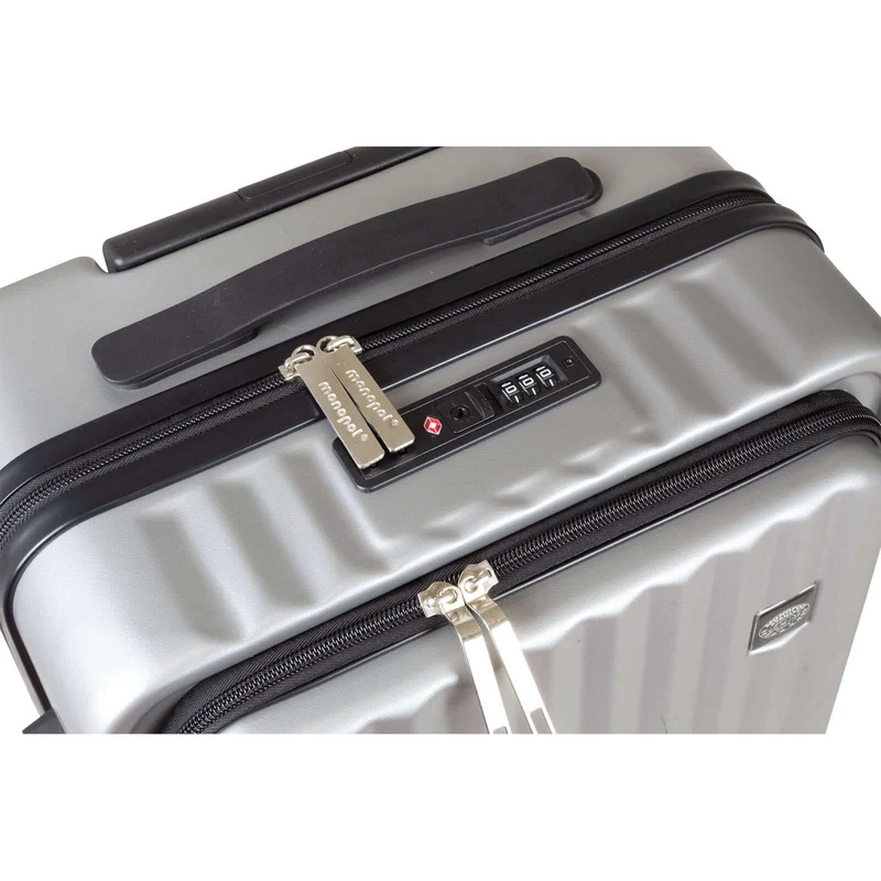 Handgepäck-Trolley 55cm mit 17-Zoll-Laptopfach - Farbe silber-grau